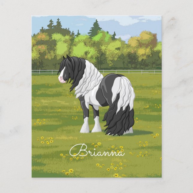 Cheval d'attelage de la bandelette tzigane noire d (Devant)