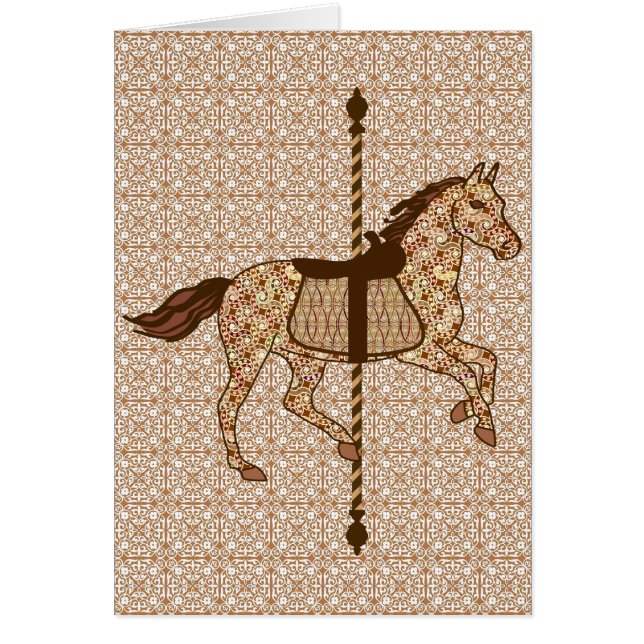 Cheval de carrousel - Chocolat Brown et Tan (Devant)