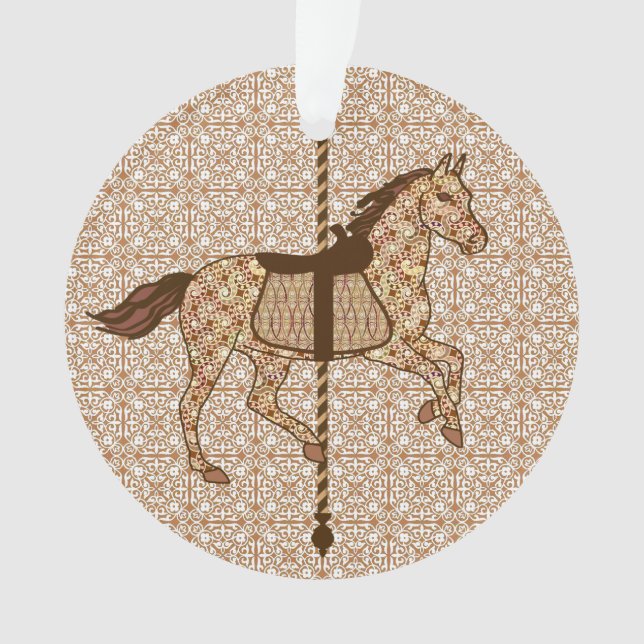 Cheval de carrousel - Chocolat Brown et Tan (devant)