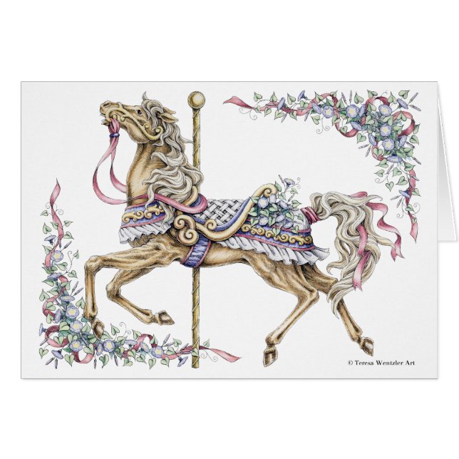Cheval de carrousel de printemps (Devant horizontal)