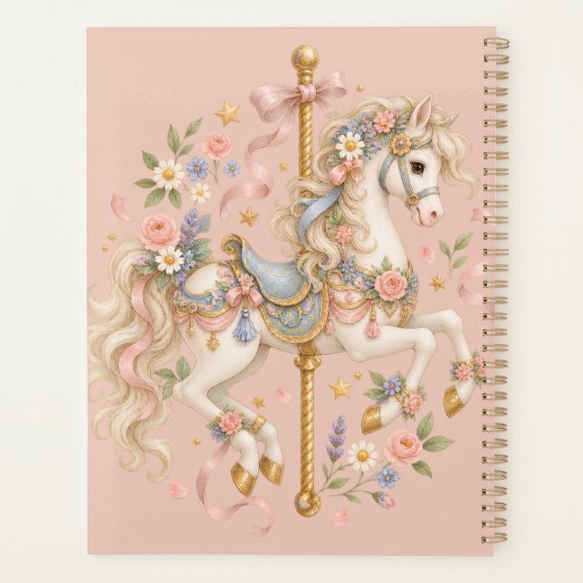 Cheval de carrousel élégant Conte de fées français (Dos)