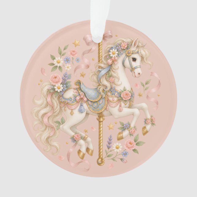 Cheval de carrousel mignon art vintage (devant)
