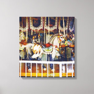 Cheval de carrousel sur toile