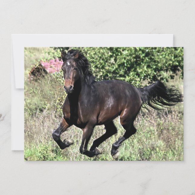 Cheval de châtaignier à galop (Devant)