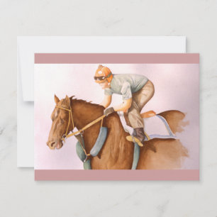 Cheval de course et Jockey WaterColor