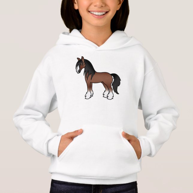 Cheval de dessin animé Shire Clydesdale Gypsy Vann (Devant)