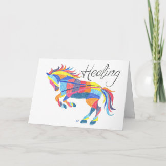 Cheval de guérison de carte plié par Sherry Jarvis
