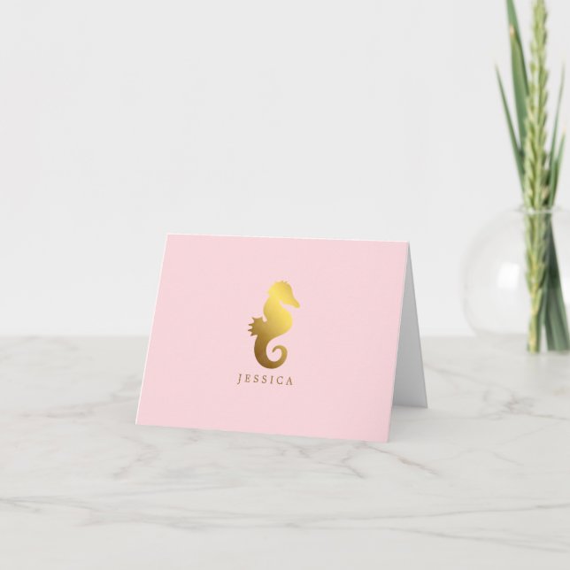 Cheval de mer Faux Gold personnalisé (Devant)
