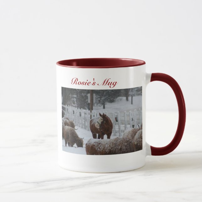 Cheval de neige, la tasse de Rosie (Droite)