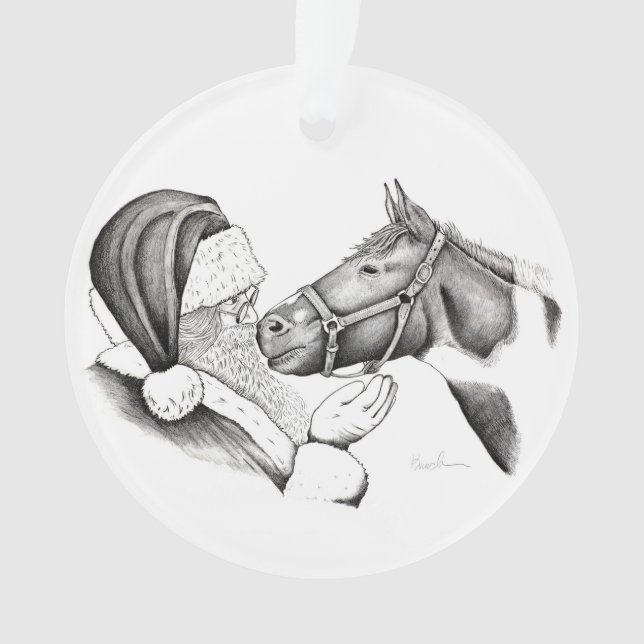 Cheval de Noël et Père Noël (devant)