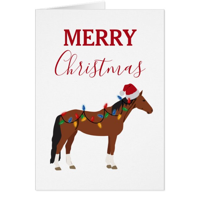 Cheval de Noël Noël Noël Chapeau Noël Lumières Noë (Devant)