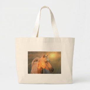 Cheval de palomino dans le sac léger de toile