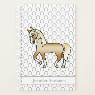 Cheval de Trotting Palomino Dessin Animé & Texte P