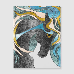 Cheval de Verre Abstrait - Équine moderne