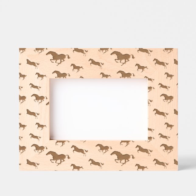 Cheval Design Cadre photo gravé (Recto)