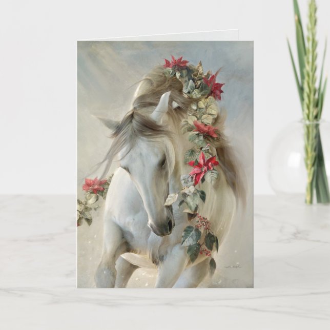 Cheval d'hiver - Carte de vœux (Devant)
