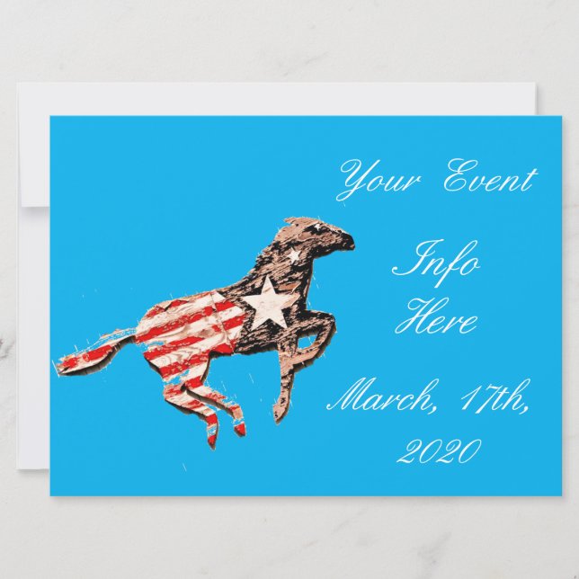 Cheval du drapeau américain qui court Thunder_Cove (Devant)