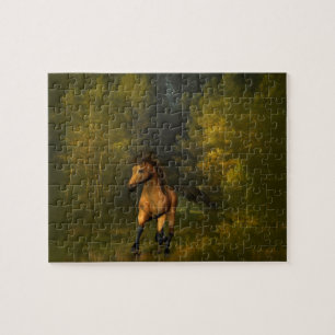 Cheval en peau de seau dans le Puzzle de la forêt