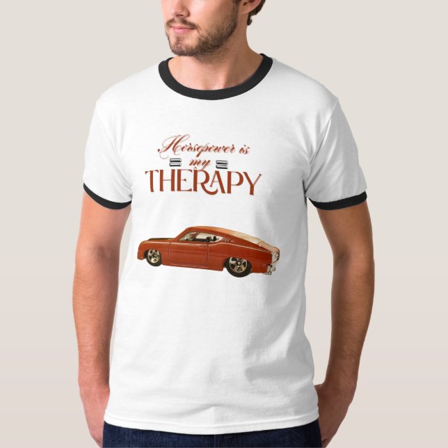 Cheval Est Mon T-Shirt Thérapeutique - Voiture Drô (Devant)