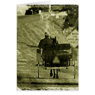 Cheval et Buggy Sepia Grunge