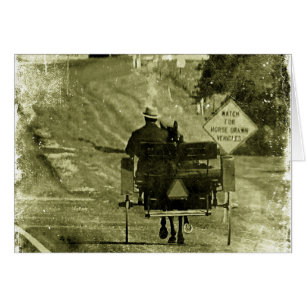 Cheval et Buggy Sepia Grunge