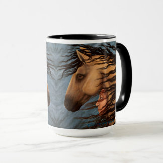 Cheval et femme Mug