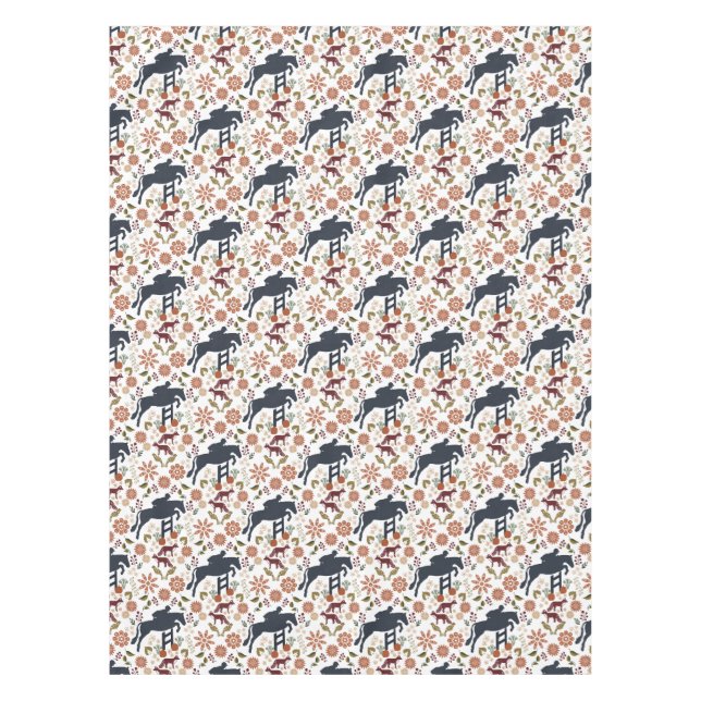 Cheval et Rider Nappe Art folklorique équestre (Devant)