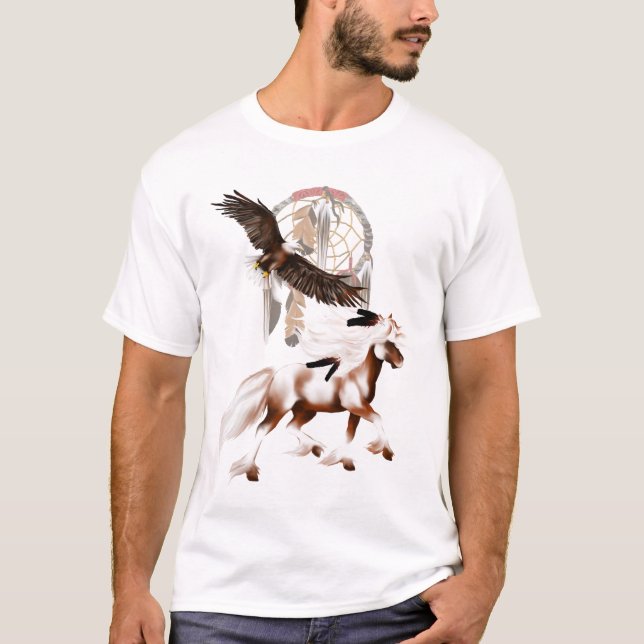 Cheval et T-shirt d'Eagle (Devant)