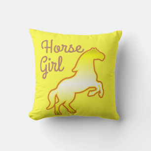 Cheval Fille Jeter Oreillers