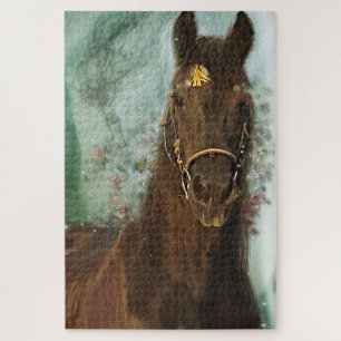 Cheval friésien Cheval noir - Puzzle