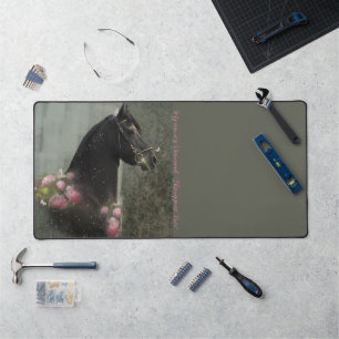 Cheval friésien de beauté noire - Mat de bureau