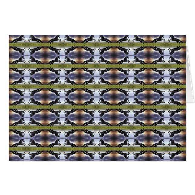 Cheval friésien noir (Devant Horizontal)