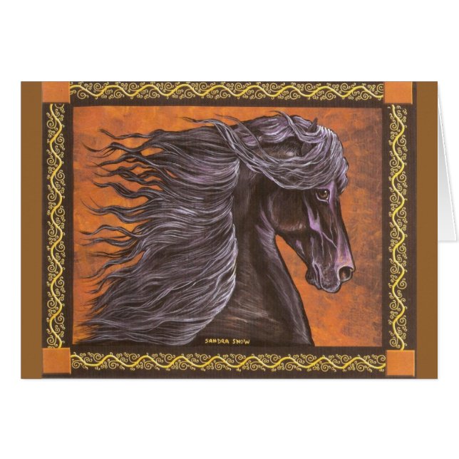 Cheval frison (Devant horizontal)
