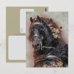 Cheval Frison - Carte postale