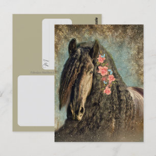 Cheval Frison - Carte postale