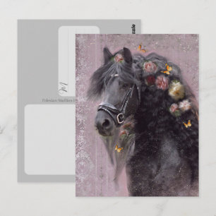 Cheval Frison - Carte postale