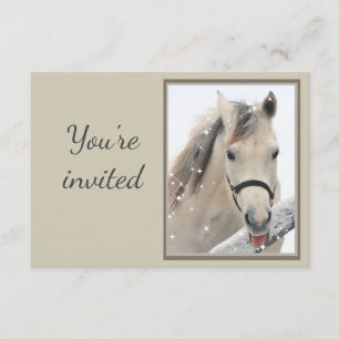 Cheval gris personnalisé Invitation général avec a
