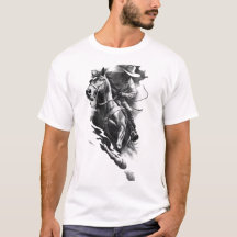 cheval hommes t-shirt animaux illustration chevaux