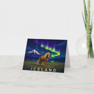 Cheval Islandais Aurores Boréales Islande Merci