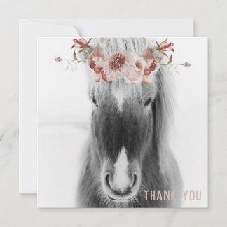 Cheval islandais et couronne florale Nom personnal