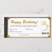 Cheval Leçons d'équitation Gold Billet cadeau