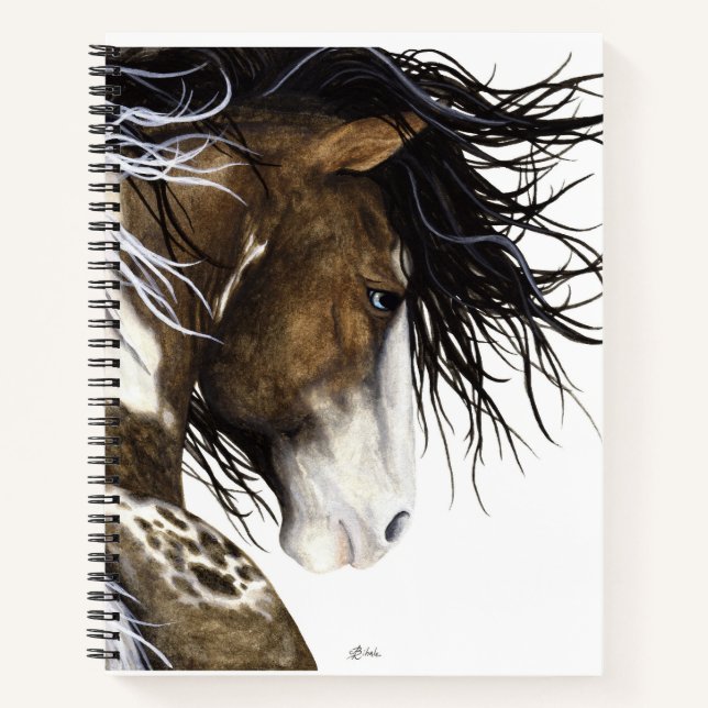 Cheval Majestic par Bihrle Carnet Spiral de 8,5 x  (Devant)