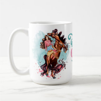 Cheval Mug Turquoise et Vintage rose