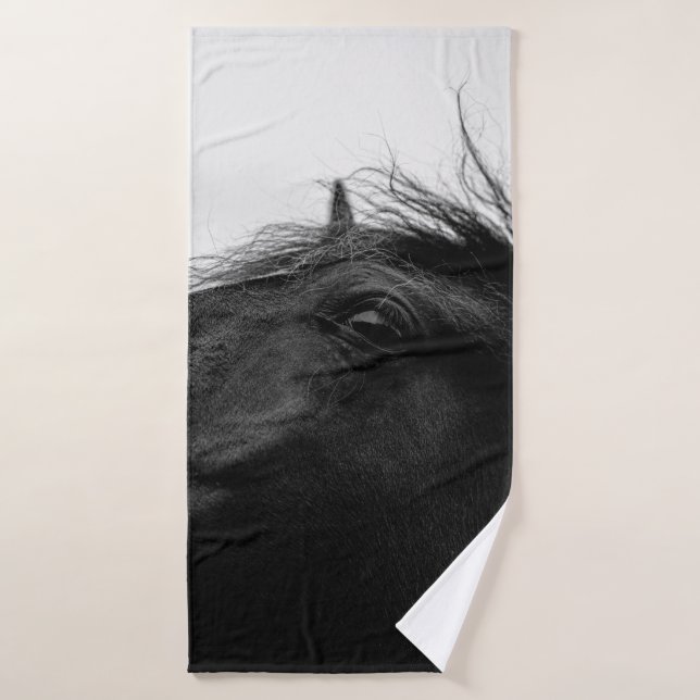 CHEVAL NOIR (Serviette de bain)