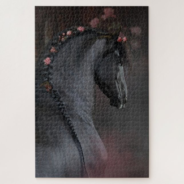 Cheval noir - Puzzle (Vertical)