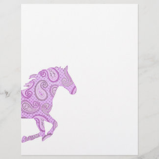 Cheval Paisley mignon et violet