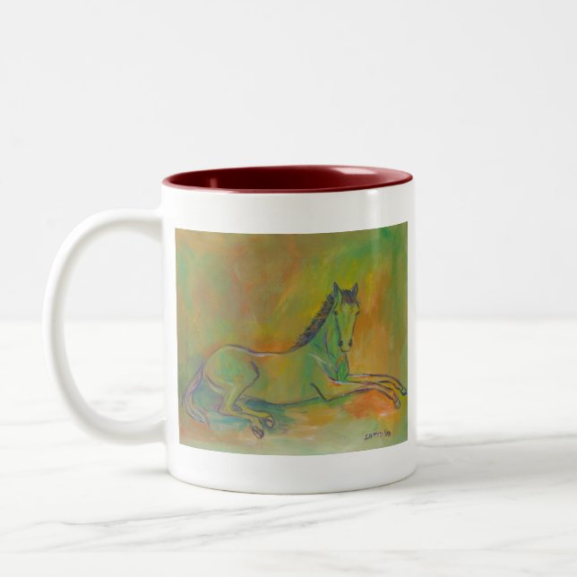 Cheval Pastel Portrait Mug (Gauche)