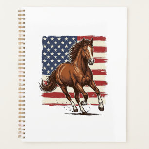 Cheval Patriotique Vintage Création Vectorielle We