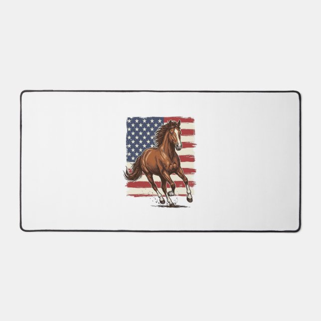 Cheval Patriotique Vintage Création Vectorielle We (Recto)