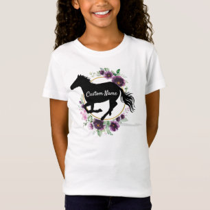 Cheval personnalisé Nom silhuette tshirt